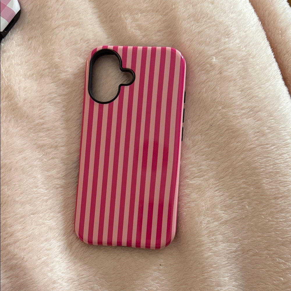 Pink Striped Phone Case